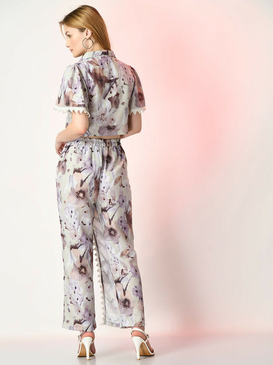 Myshka Women's Multi Printed Top With Trousers - Swadesiicart