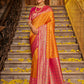 Astita Banarasi Silk Mustard Saree | Swadesiicart