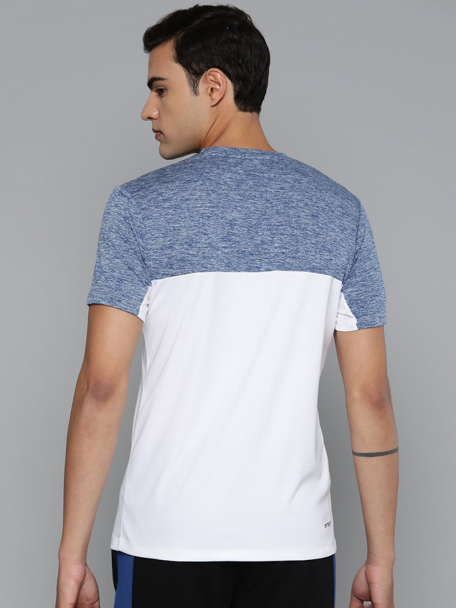 Alcis Men Colourblocked Dry Tech Slim Fit Sports T-shirt | Swadesiicart