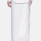 Sethukrishna Men White Solid Cotton Regular Dhoti | Swadesiicart