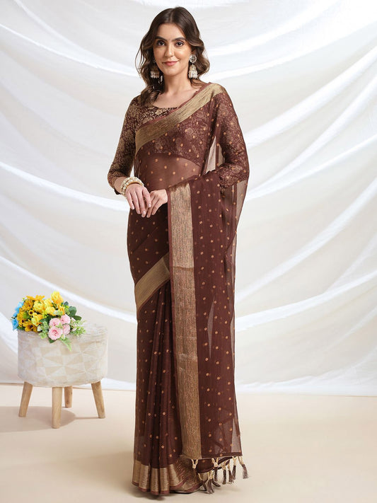 Mitera Floral Printed Ready to Wear Saree | Swadesiicart
