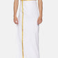 Sethukrishna Men White Solid Cotton Dhoti (GENIE-67335) | Swadesiicart