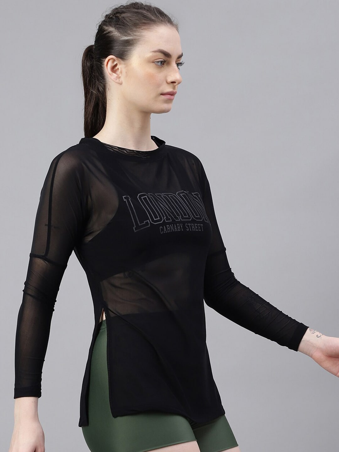 MKH Typography Printed Long Sleeves Dri-FIT Relaxed Fit Sports T-shirt - Swadesiicart