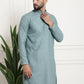 Sojanya Woven Design Mandarin Collar Straight Cotton Kurta | Swadesiicart