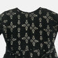 Ahalyaa Black Chanderi Gold Foil Printed Kids Dress For Girls | Swadesiicart
