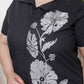 Miravan Women's Plus Size Black Pure Cotton Floral Embroidered High Low Co-Ord Set - Swadesiicart