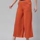 Souchii Women Orange Knitted Palazzo - Swadesiicart