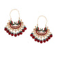Shoshaa Women Maroon Contemporary Chandbalis Earrings | Swadesiicart