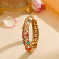 Ruby Raang 22k Gold Polished Multi Kundan Bracelet | Swadesiicart