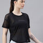 MKH Relaxed Fit Typography Printed Drop-Shoulder Sleeves Dri-FIT Sheer Training T-shirt - Swadesiicart