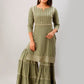 Kalini Women Green Kurta with Sharara | Swadesiicart