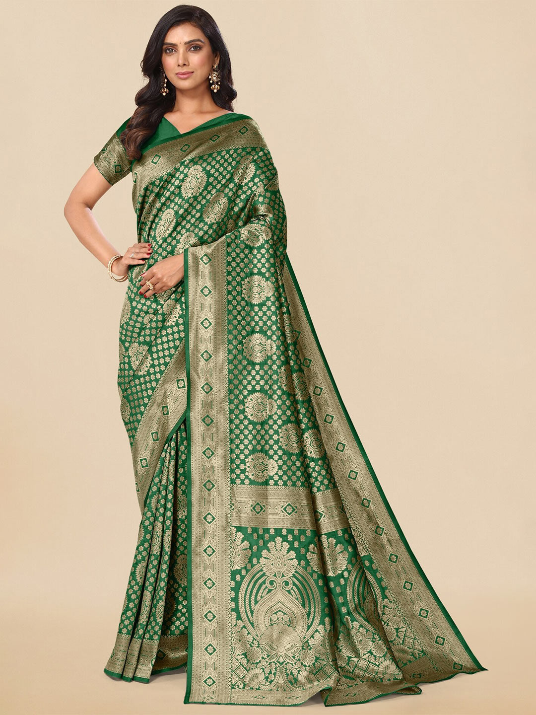 Kalini Woven Design Zari Banarasi Silk Saree | Swadesiicart