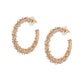 Shoshaa Gold-Toned Contemporary Handcrafted Half Hoop Earrings | Swadesiicart