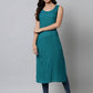 Kalini Women Turquoise Blue Printed Kurta - Swadesiicart