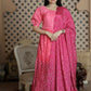 Jyoti Fashion Women's Pink Muslin Floral Print with Crush Pleating Kurta with Trouser & Dupatta | Swadesiicart