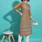 Vishudh Rust Ethnic Motifs Printed Straight Kurta - Swadesiicart