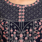 Kalini Women Navy Blue Floral Embroidered Thread Work Kurta with Sharara | Swadesiicart