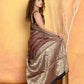 Very Much Indian Modal Silk Ajrakh Handblock Printed Natural Dyes With Designer Border Saree - Brown | Swadesiicart