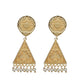 Joban Fashion Women Matte Gold Brass Earrings | Swadesiicart