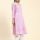 HOUSE OF KARI Cotton Floral Embroidered Chikankari Kurta | Swadesiicart