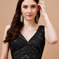 Tikhi Imli Mirror Work Embellished Sleeveless Saree Blouse | Swadesiicart