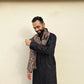 Black Mirror Work Kurta by Hilo Design
