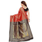 Vamika Banarasi Jaquard Red Weaving Saree (BANARASI 03) | Swadesiicart