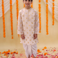Lil Drama Mishti Off White Kurta and Dhoti For Boys | Swadesiicart