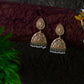 Joban Fashion Women Matte Gold Brass Earrings | Swadesiicart