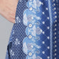 Ahalyaa Women Navy Blue Crepe Floral Print kurta With Palazzo | Swadesiicart