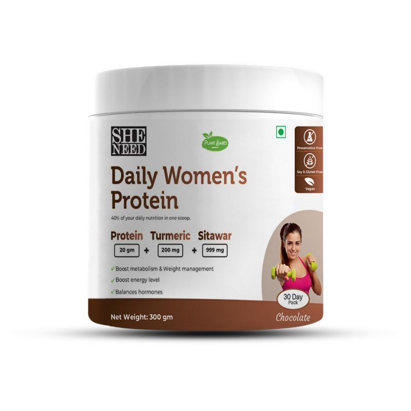 SheNeed Plant Based Daily Women’s Protein Drink With 21+ Nutrients For Women | Swadesiicart