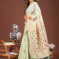 Shree Shyam Fashion Neerja Sea Green Linen Cotton Saree