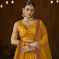 Wedding Designer Yellow Georgette Lehenga Choli - Anbazaar | Swadesiicart