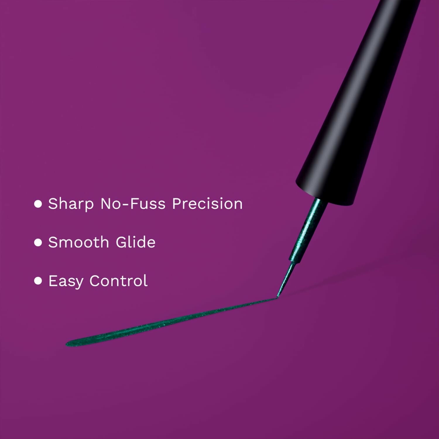 Pilgrim Metallic Eyeliner Green Envy, Long Lasting & Smudge Proof Enriched With Argan Oil - Swadesiicart