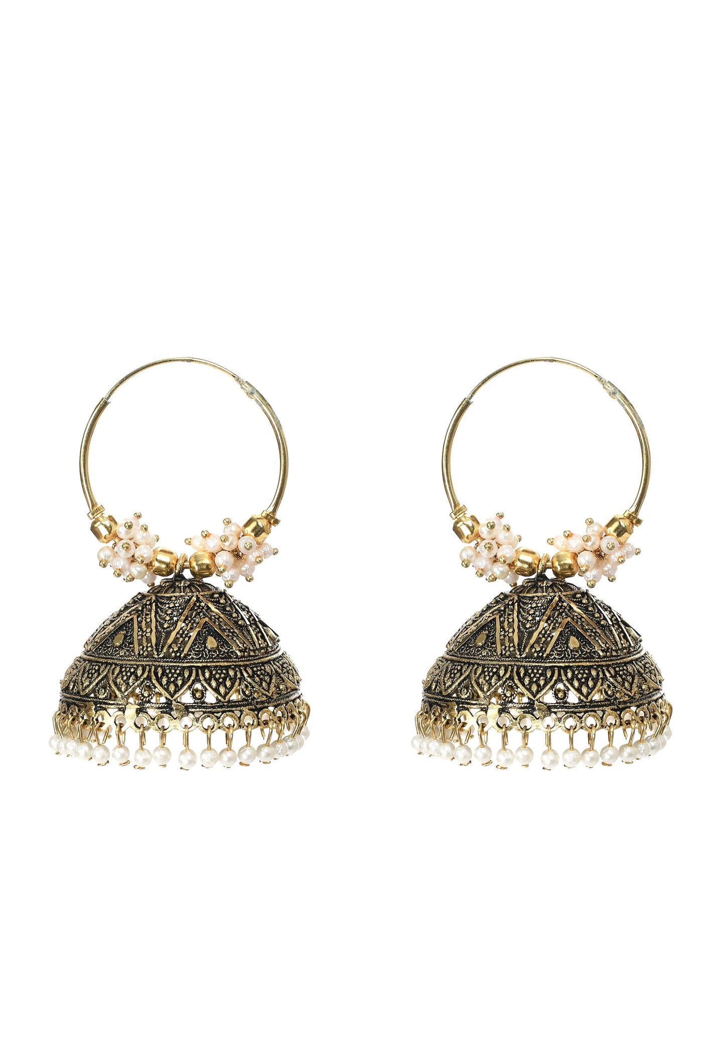 Mominos Fashion Johar Kamal Latest Designer Golden Color Jhumkas - Mominos Fashion