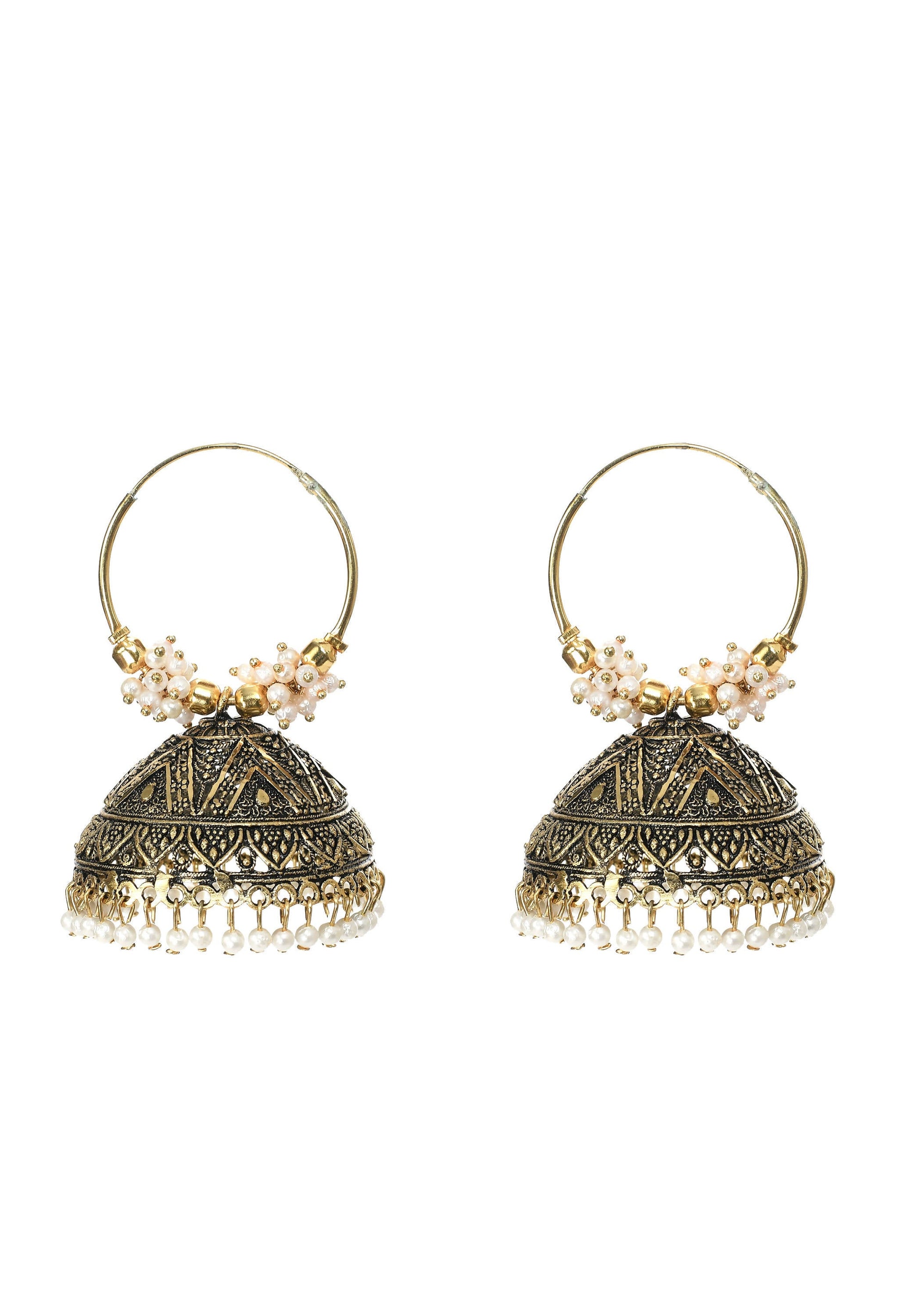 Mominos Fashion Johar Kamal Latest Designer Golden Color Jhumkas - Mominos Fashion