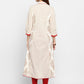 NOZ2TOZ Women's Off-White A-Line Kurta- (1pc set) - Swadesiicart