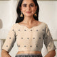 Shree Shyam Fashion Linen Cotton Black & Cream Saree