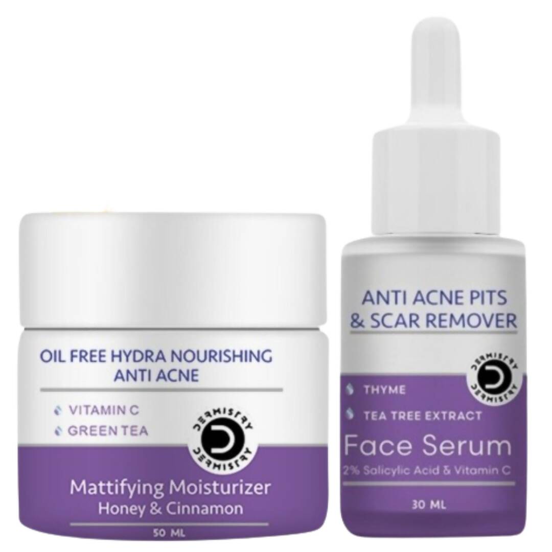 Dermistry Anti Acne Mattifying Moisturizer & Anti Acne Face Serum - Swadesiicart