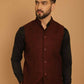Even Apparels Pure Wool Nehru Jacket - Maroon | Swadesiicart