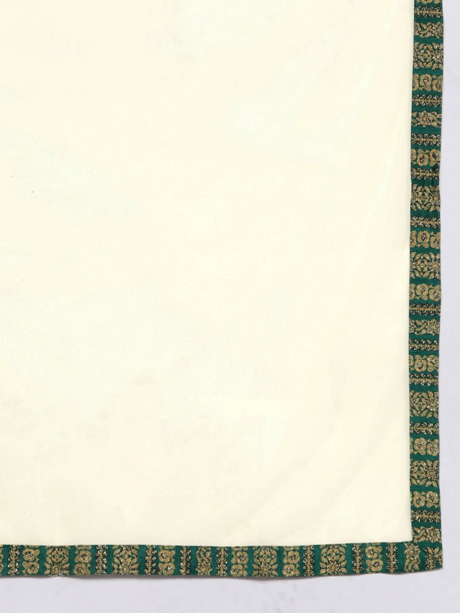 Ahalyaa Women's Traditional wear Kurta Set - Off White | Swadesiicart