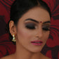 Dual Kundan Stone with Earrings (Gold) - Ruby Raang - Ruby Raang Studio