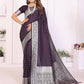 Aastha Fashion Purple Georgette Silk Zari Weaving Saree