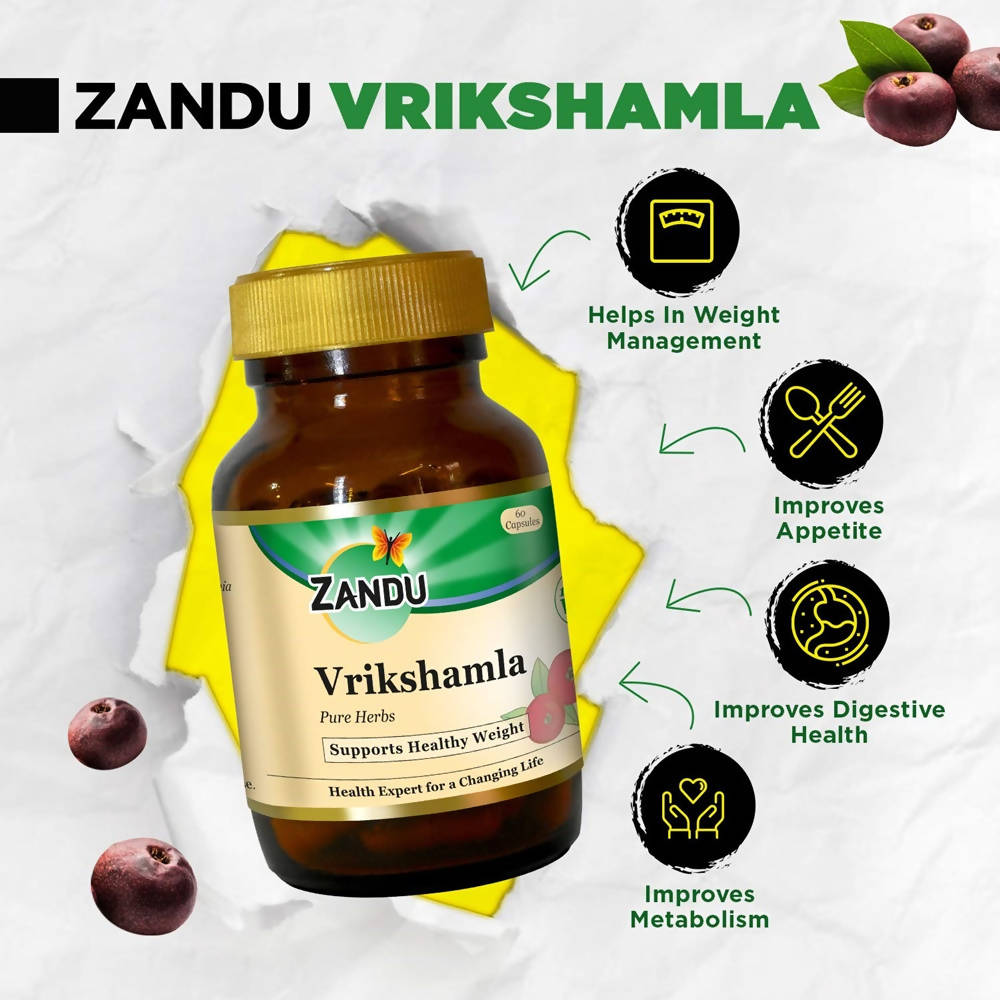 Zandu Vrikshamla Pure Herbs Capsules | Swadesiicart