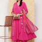 Ahalyaa Women's Traditional wear Kurta Set - Pink | Swadesiicart