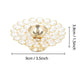 Tied Ribbons Set of 2 Gold-Toned Decorative Crystal Diyas | Swadesiicart