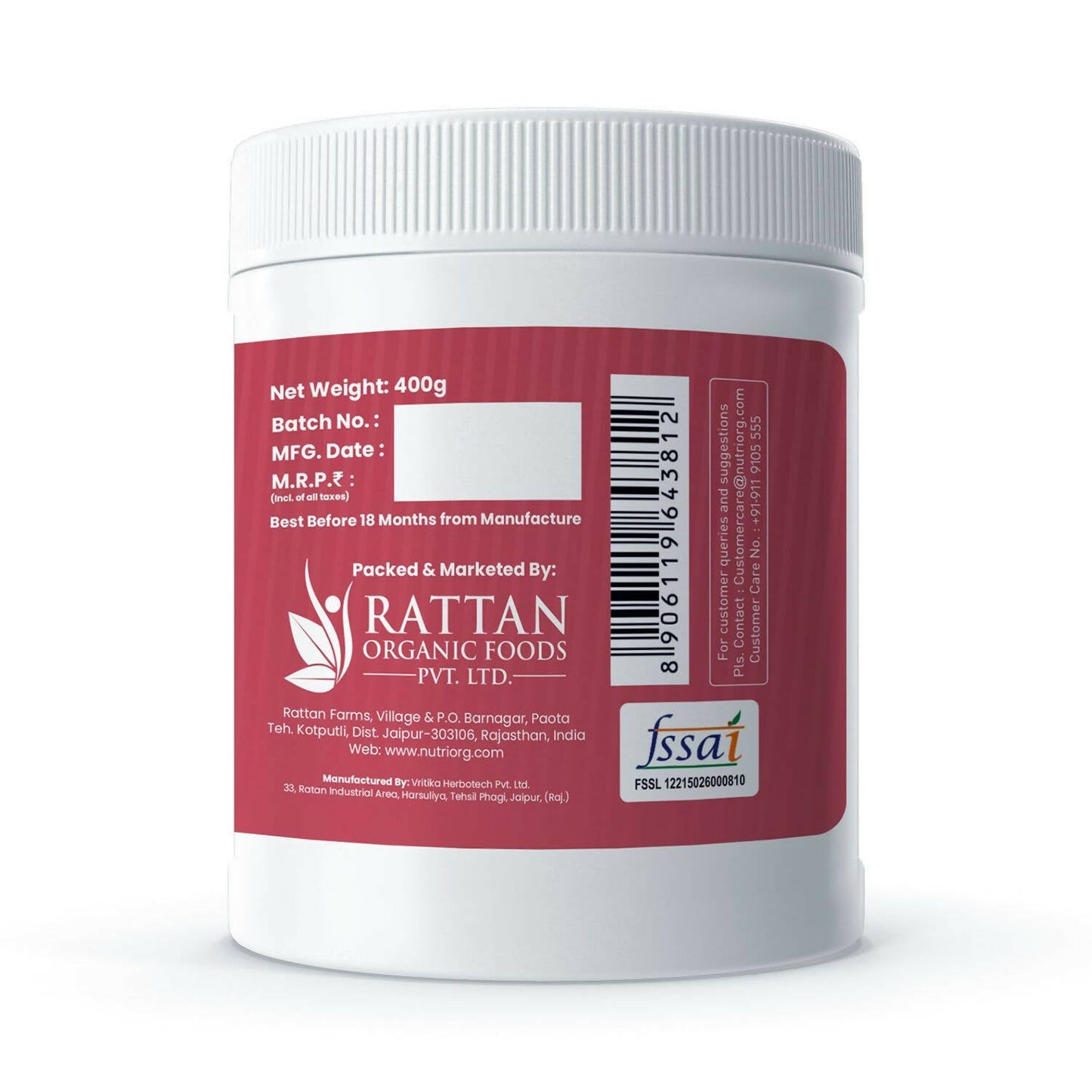 Nutriorg Protein Plus Strawberry Flavor Powder - Swadesiicart