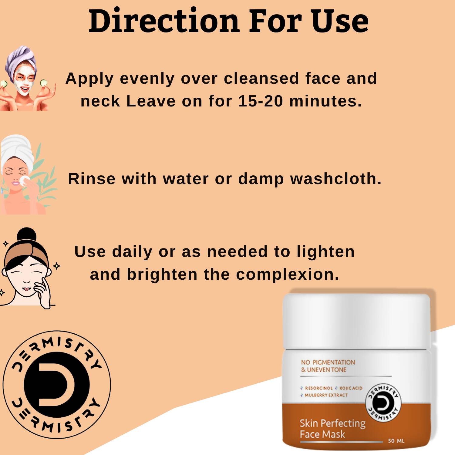 Dermistry Skin Perfecting Face Wash & Skin Perfecting Face Mask - Swadesiicart