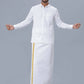 Ramraj Cotton Mens Full Sleeve Formal Poly cotton White Shirt | Swadesiicart