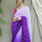 Vamsee Antara Purple Georgette Saree - Swadesiicart